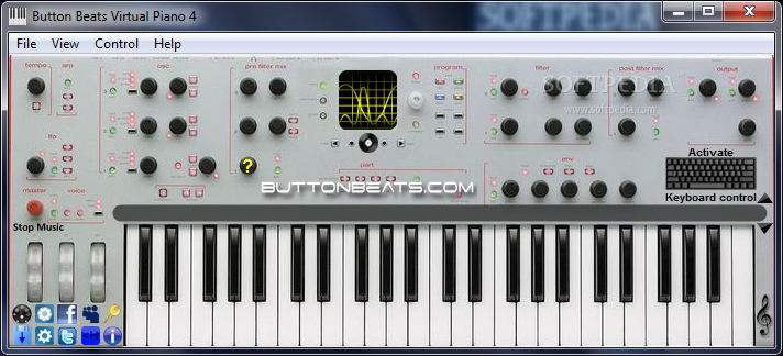 Virtual piano keyboard software